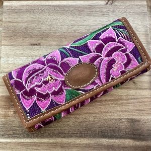 Mexican Wallet Floral Embroidery Artisan Wallet